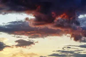Kalmar County Landscapes Prints: Dramatic cloud sky at sunset, intense colors