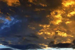 Central European Atmosphere Prints: Dramatic cloud sky at sunset, Schleswig-Holstein