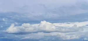 Deserted English Countryside Prints: Dramatic Clouds on blue sky, England