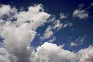 Deserted Skies Prints: Dramatic clouds on a deep blue sky