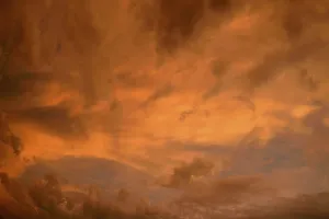 Southern Germany Sunset Prints: Dramatic clouds in the sky, after sunset