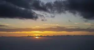 Cloudy Atmospheric Light Prints: Dramatic clouds, sunset
