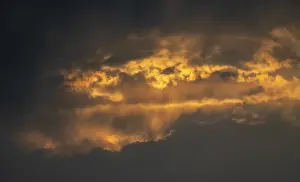 Dramatic Clouds At Sunset Prints: Dramatic clouds at sunset, black clouds