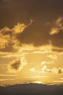 Cyclades Islands Prints: Dramatic clouds, sunset, Cyclades