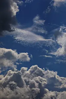 Cloudy Atmospheric Conditions Prints: Dramatic cloudscape with (cumulus) clouds