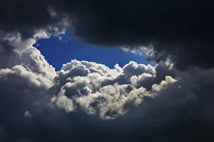 Stormy Sky Prints: Dramatic cloudscape with (cumulus) clouds