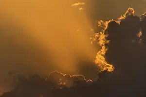 Evening Light In Germany Prints: Dramatic cloudy atmosphere in evening light