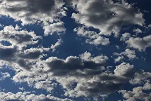 Weather Forecast Europe Prints: Dramatic cloudy sky with cumulus clouds