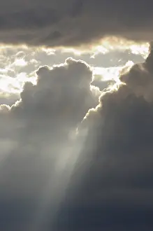 Dramatic Cloudy Sky Prints: Dramatic cloudy sky with sun rays