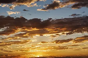 Arizona Sunset Prints: Dramatic cloudy sky at sunset, backlight
