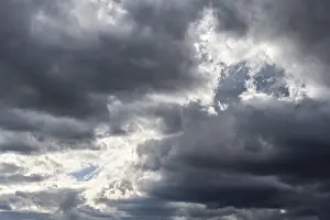 Cloudy Sky Prints: Dramatic cloudy sky, thunderclouds, Switzerland