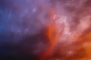 Dramatic Cloudy Sky Prints: Dramatic cloudy sky against thunderstorm