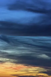Dramatic Evening Atmosphere Prints: Dramatic dark clouds in the evening sky