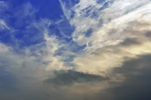 Evening Atmosphere In Central Europe Prints: Dramatic evening sky, cirrus, dense clouds