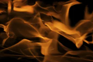 Dark Background Flames Prints: Dramatic flames against A dark background
