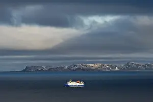 Northern Europe Archipelago Prints: Dramatic light, MS Quest, expedition vessel