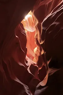Arizona Desert Scenery Prints: Dramatic lighting of a rock formation