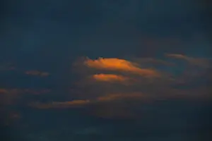 Cloudy Evening Skies Prints: Dramatic red cloudscape at dusk