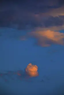 Cloudy Europe Landscape Prints: Dramatic red cloudscape at dusk