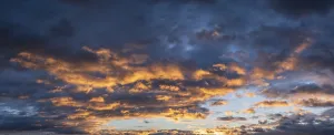 Stormy Atmosphere Prints: Dramatic storm clouds in the morning light