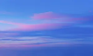 Cloudy Atmosphere Prints: Dramatic sunset clouds in sky