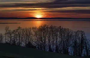 Lake Constance Prints: Dramatic Sunset Print on Lake Constance, Austria