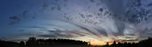 Dramatic Evening Sky Prints: Dramatic sunset over the river in Karelia