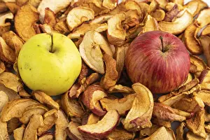 Minimalistic Grocery Photos Prints: Dried Apples, texture, Side view