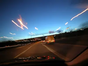 Passenger Car Transport Prints: Driving on the highway