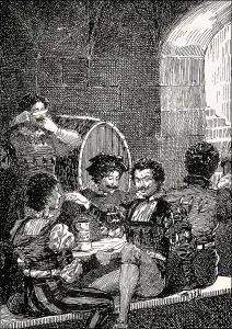 Eastern European Traditions Prints: Drunken students in Auerbach's Cellar in Leipzig