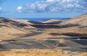 Agricultural Landscapes Spain Prints: Dry volcanic landscape with fields