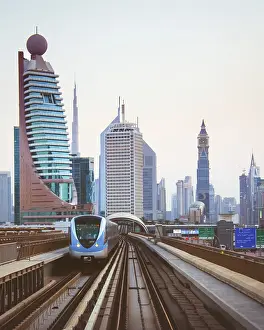 Prints of Dubai, UAE - 10th october Pop Art Prints: Driverless Dubai Metro Train Print, October 2022
