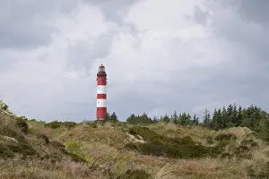 Amrum Lighthouse Prints: Dune landscape with lighthouse
