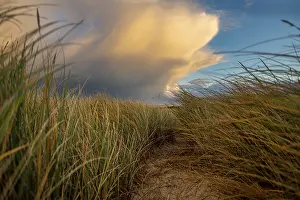 German Landscape Photo Prints: Dune Landscape with Thundercloud