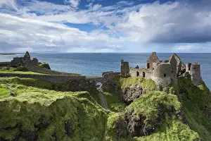 Prints of Dunluce Castle on the Atlantic Coast, Portrush, County Antrim, Northern Ireland, United Kingdom Castle Prints: Dunluce Castle Print, Northern Ireland Coast