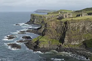 Prints of Dunluce Castle on the Atlantic Coast, Portrush, County Antrim, Northern Ireland, United Kingdom Castle Prints: Dunluce Castle Print, Portrush, Northern Ireland