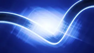 Blue Abstract Background Prints: A dynamic abstract background featuring glowing blue waves