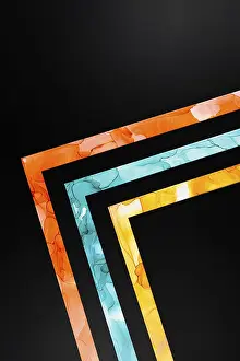 Geometric Abstraction Prints: Bold Geometric Abstract Print in Vibrant Inks