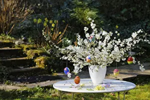 Christian Easter Traditions Prints: Easter Bouquet with Hand Painted Easter Eggs