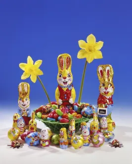 Chocolate Easter Bunny Prints: Easter bunny made of chocolate