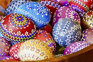 Coloured Easter Eggs Prints: Easter, Easter basket, Easter eggs