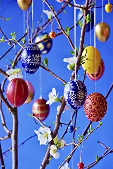 Spring In Germany Prints: Easter, Easter bouquet with colorful Easter eggs