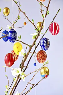Decorative Easter Egg Arrangement Prints: Easter, Easter bouquet with colorful Easter eggs