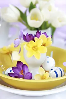 Christian Tradition Prints: Easter detail with Easter eggs or spring motive