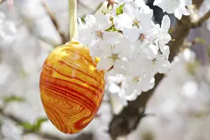 Cherry Blossom Prints: Easter egg and cherry blossoms