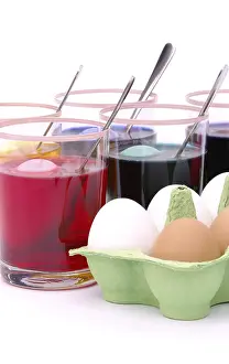 Colourful Easter Eggs Prints: Easter egg dyeing, easter eggs colour