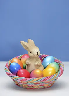 Easter Bunny Figurine Prints: Easter egg, eggs, Easter, Easter nest