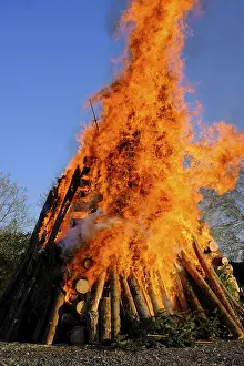 Christian Tradition Prints: Easter fire, custom, fire, Easter