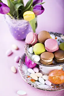 Empty Bakery Products Prints: The easter installation with macarons