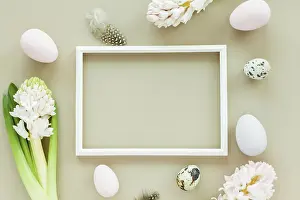 Easter Mockup Prints: Easter mockup with white frame